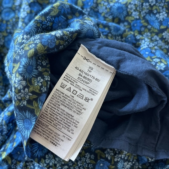 Gap Navy Blue Floral Maternity Jumpsuit - Picture 10 of 10